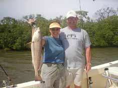 Nice Red Fish caught while on a back water fishing trip with Fins-N-Grins Charter Fishing Marco Island