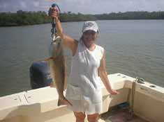 Nice Red Fish caught while on a back water fishing trip with Fins-N-Grins Charter Fishing Marco Island