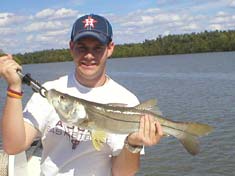 Snook caught while throwing top water plugs