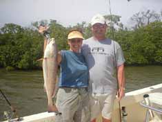 Nice Red Fish caught while on a back water fishing trip with Fins-N-Grins Charter Fishing Marco Island